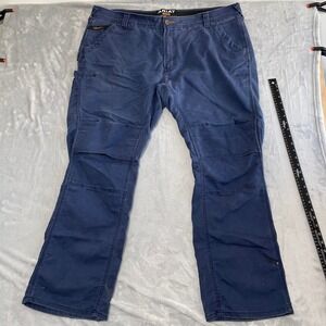 Ariat Pants Mens 42x34 (46x32) Blue Workwear Rebar M4 Low Rise Boot Double Knee